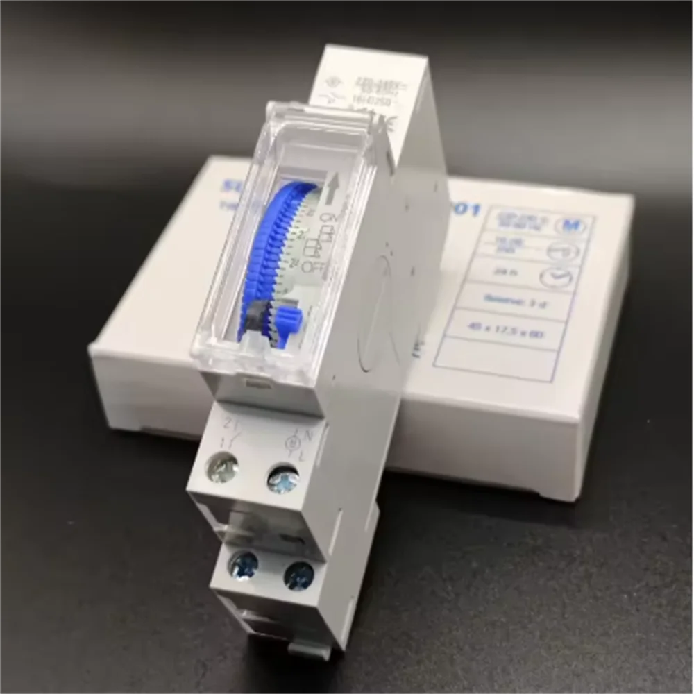 SUL180A DIN Rail Mechanical Timer Switch 24H Programmable Time Relay 220-240V - 1 Channel