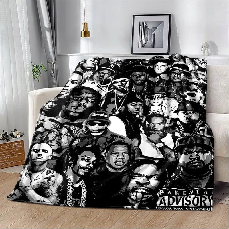 2026 New Hip -hop Singer 2PAC Fashion Printed Blanket Warm Bed Soft And Comfortable Home Travel Birthday