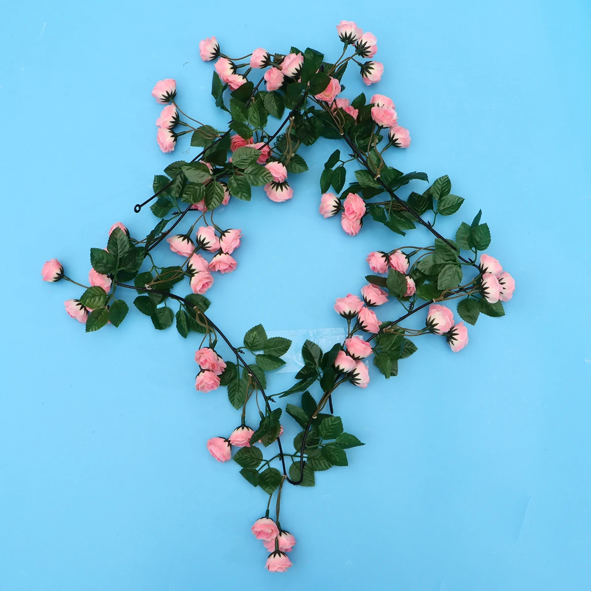 

1Pcs 1.8m Simulation Rose Vine Premium Lifelike Fake Flowers Hanging Decor for Home Party Wall Mirror Door Decoration Pink