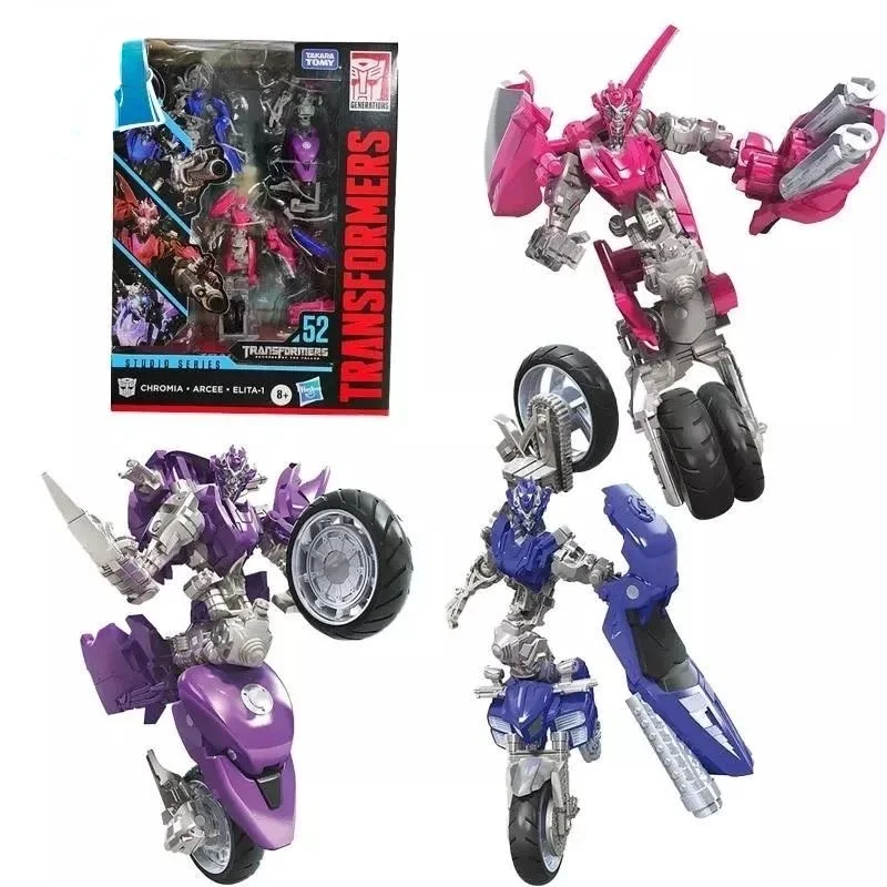 Takara Tomy Hasbro Transformers Toys Deluxe Class Studio Series 52  Arcee Chromia Elita-1 Action Figure Model Toys for Children