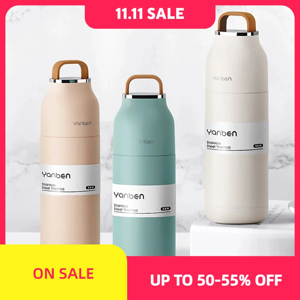 

350ml Travel Water Bottle 304 Stainless Steel Thermos Bottle Thermal Cup Vacuum Flask Coffee Insulated Cup Thermo Mug 6-12 Hours