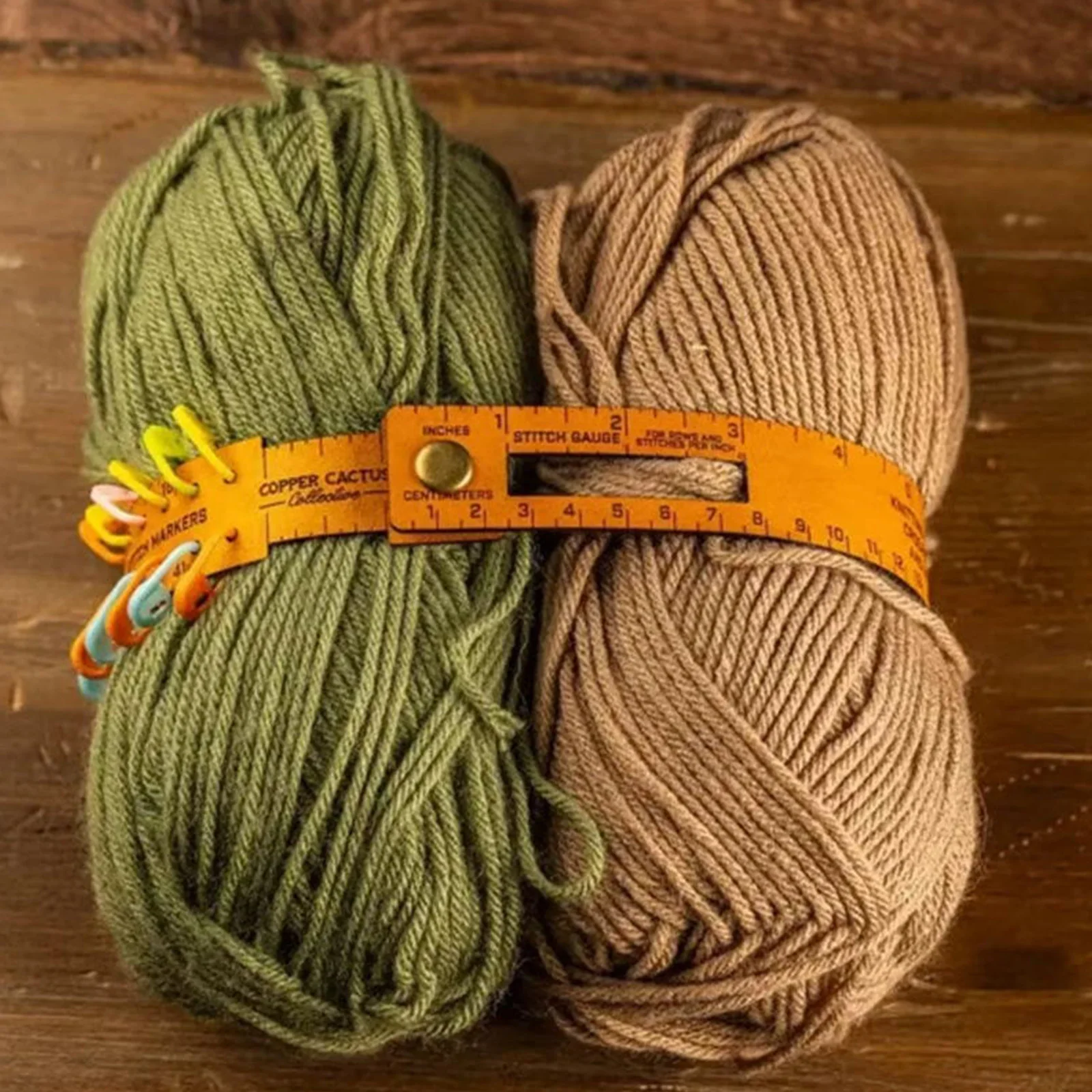 7 in 1 48cm Leather Measuring Tool Multi-Wrap Crochet Hole Measuring Ruler Portable Storage Leather Accessories For DIY Crafters