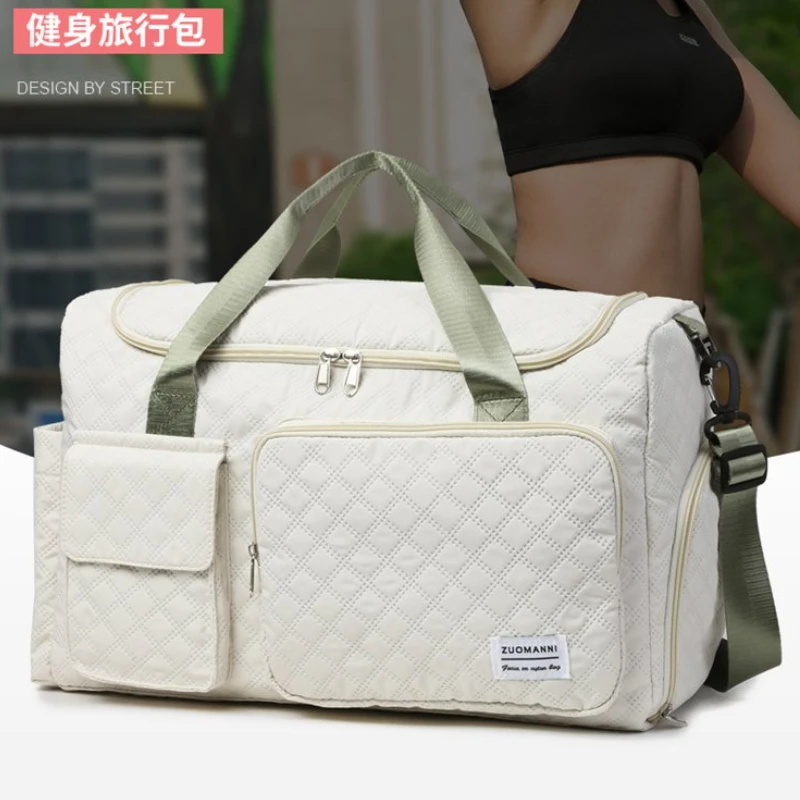 

High Capacity Diamond Lattice Thread Solid Multifunctional Area Oxford Travel Bags 2024 Hot Sale Women's Bag Bolsa De Viaje