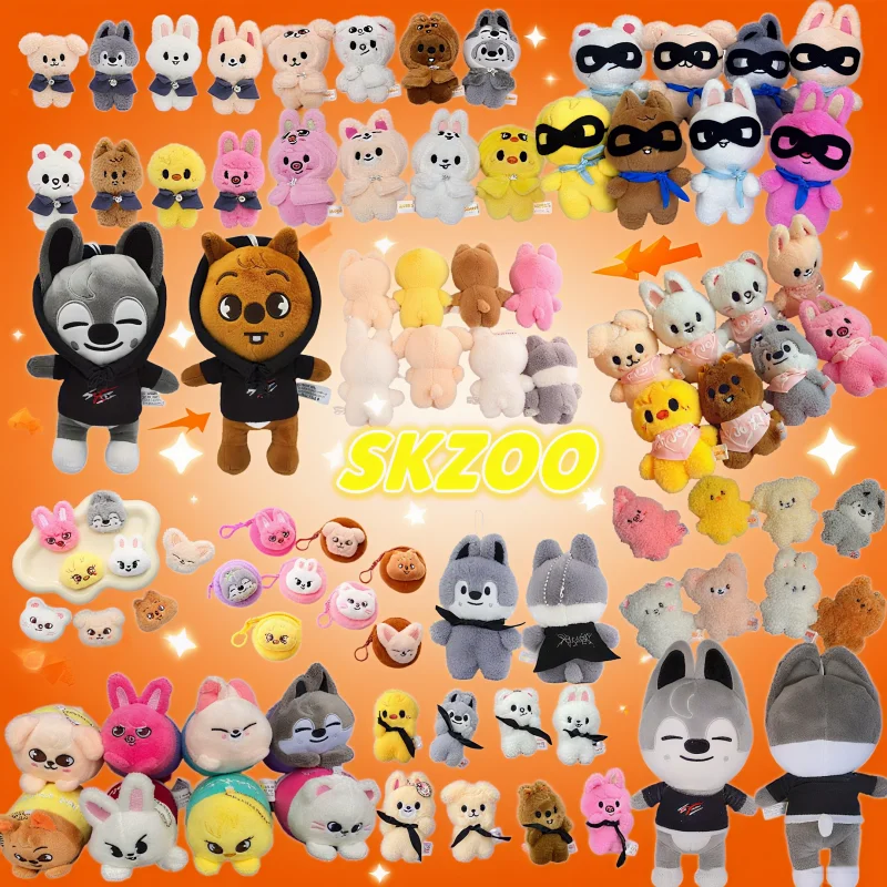 

SKZOO Animal Series Plush Toy Set 8PCS Stray Kids Cute Stray Wolf Puppy Animal Doll Christmas Cute Plush Gift