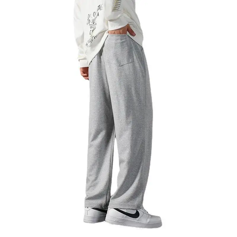 Herenbroek met wijde pijpen van dunne stof, losse vrijetijdsbroek in Koreaanse stijl van hoge kwaliteit voor stedelijke vrijetijdskleding