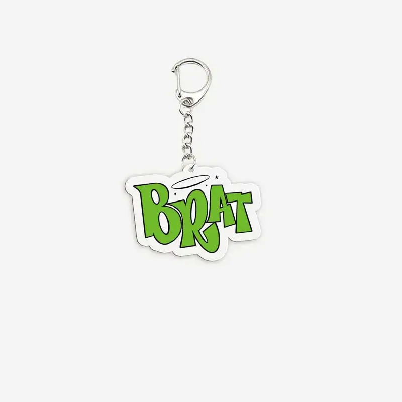 Charli XCX Brat Keychain Stainless Steel D-Shaped Fashion Accessory
