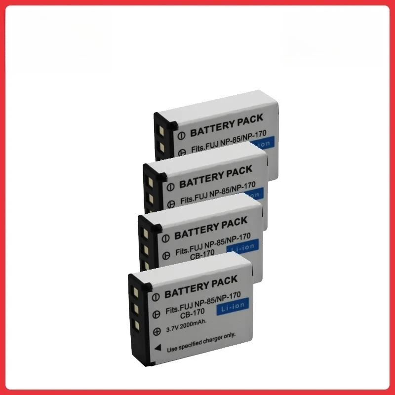 4Pcs NP85 NP-85 Battery For Fujifilm BC-85 BC-85A FinePix S1 SL240 SL260 SL280 SL300 SL305 SL1000 NP170