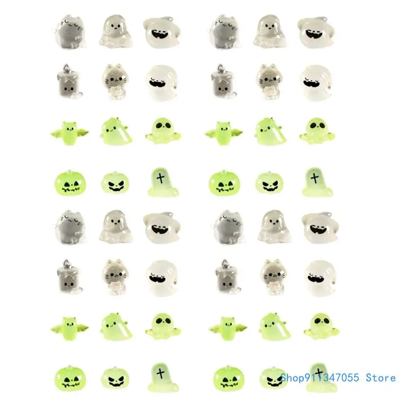 

Glowing Halloween Miniatures Decors Halloween Glowing Miniatures Charm for Creative Dollhouse Landscape Drop shipping