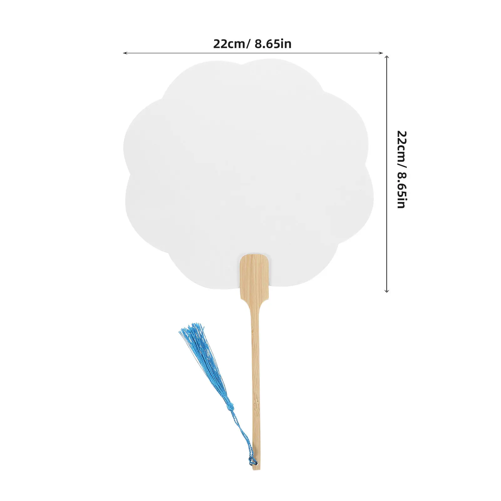 5Pcs Exquisite Blank Round Hand Fan For Home Crafts Craft Painting Writing Drawing Chinese