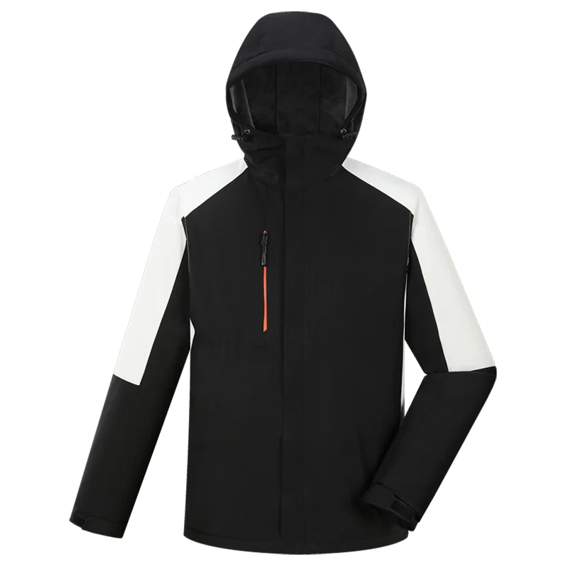 Winter casual jas aangepast bedrijf merklogo plus fluwelen warme jas borduurwerk ontwerp team hoodie jas print tekstpatroon