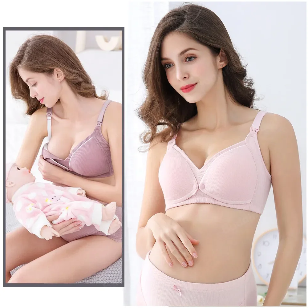 Nursing Bra Cotton Prenatal Postnatal Pregnancy Bras Wireless Women Maternity Nursing Breastfeeding Soutien Gorge Allaitement