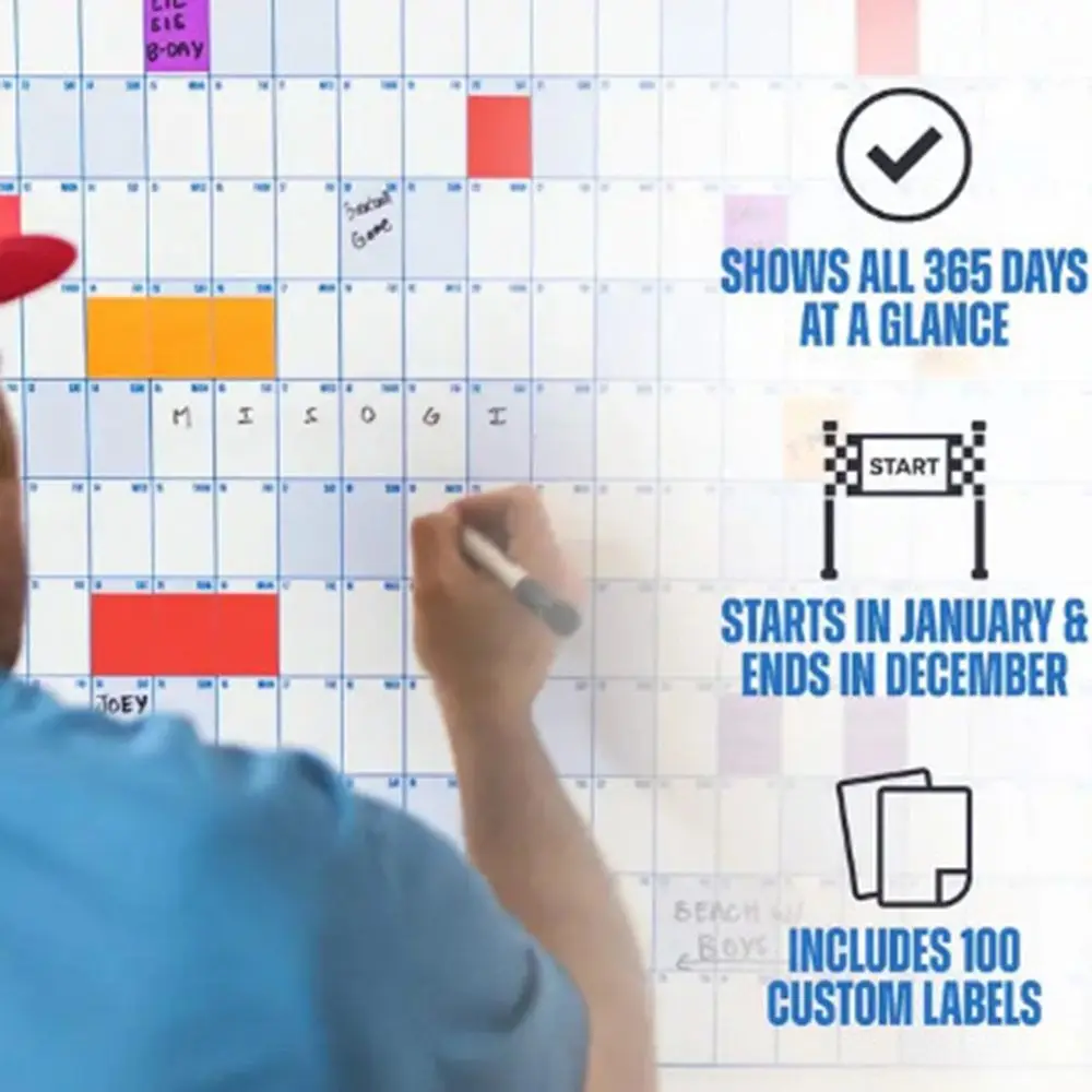 Large 2026 Calendar Planner Sheet Schedule Sticker Planner Target 365 Days Planner Sheet To Do List Planner Office Supplies