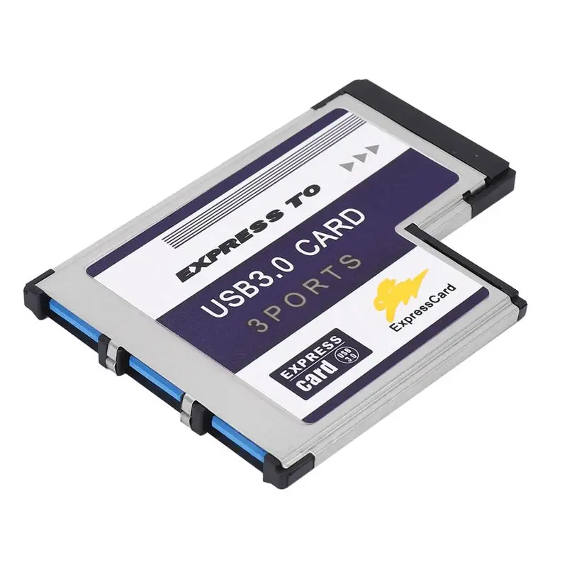 Leading-3X 3 Port USB 3.0 Express Card 54Mm PCMCIA Express Card For Laptop New