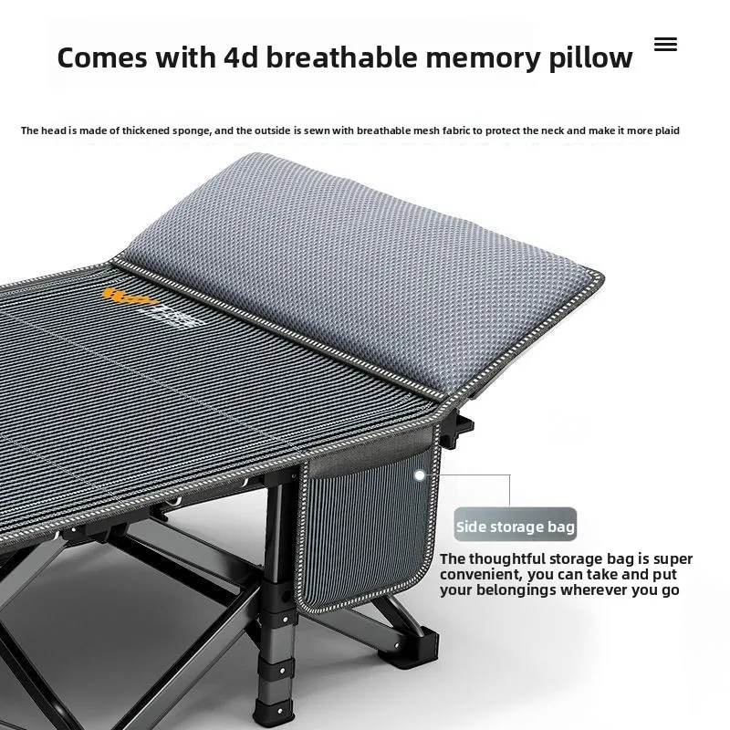 Office lunch break folding bed, adult single bed, household simple nap small bed, marching escort bed