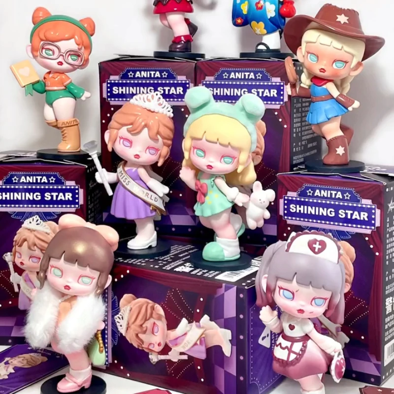 أنيتا ساطع ستار سلسلة صندوق أعمى لطيف ألعاب خاصة عمل أرقام دمية جمع الحلي الفتيات الصبي هدية الشكل حقيبة أعمى