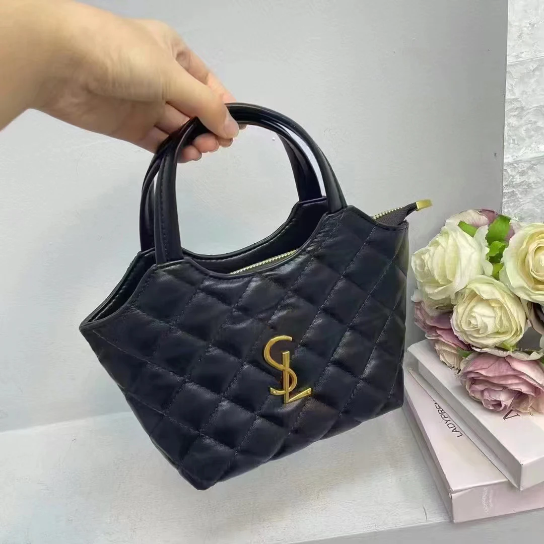 Bag bag 2024 new women\'s simple fashion casual temperament women\'s cabbage basket bag high-quality texture handbag