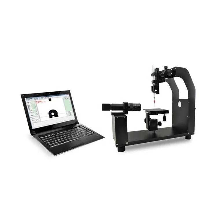 LIYI China Fabricante Goniômetro de Ângulo de Contato Automático Instrumento de Medição Medidor de Ângulo de Contato