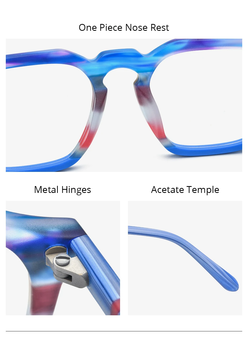 HEPIDEM Multi-Acetat-Brillengestell, Herren- und Damenmodell, Markendesign, quadratische Brille, japanische Handarbeit, Johnny Depp-Brille, 9269 – Detail 20