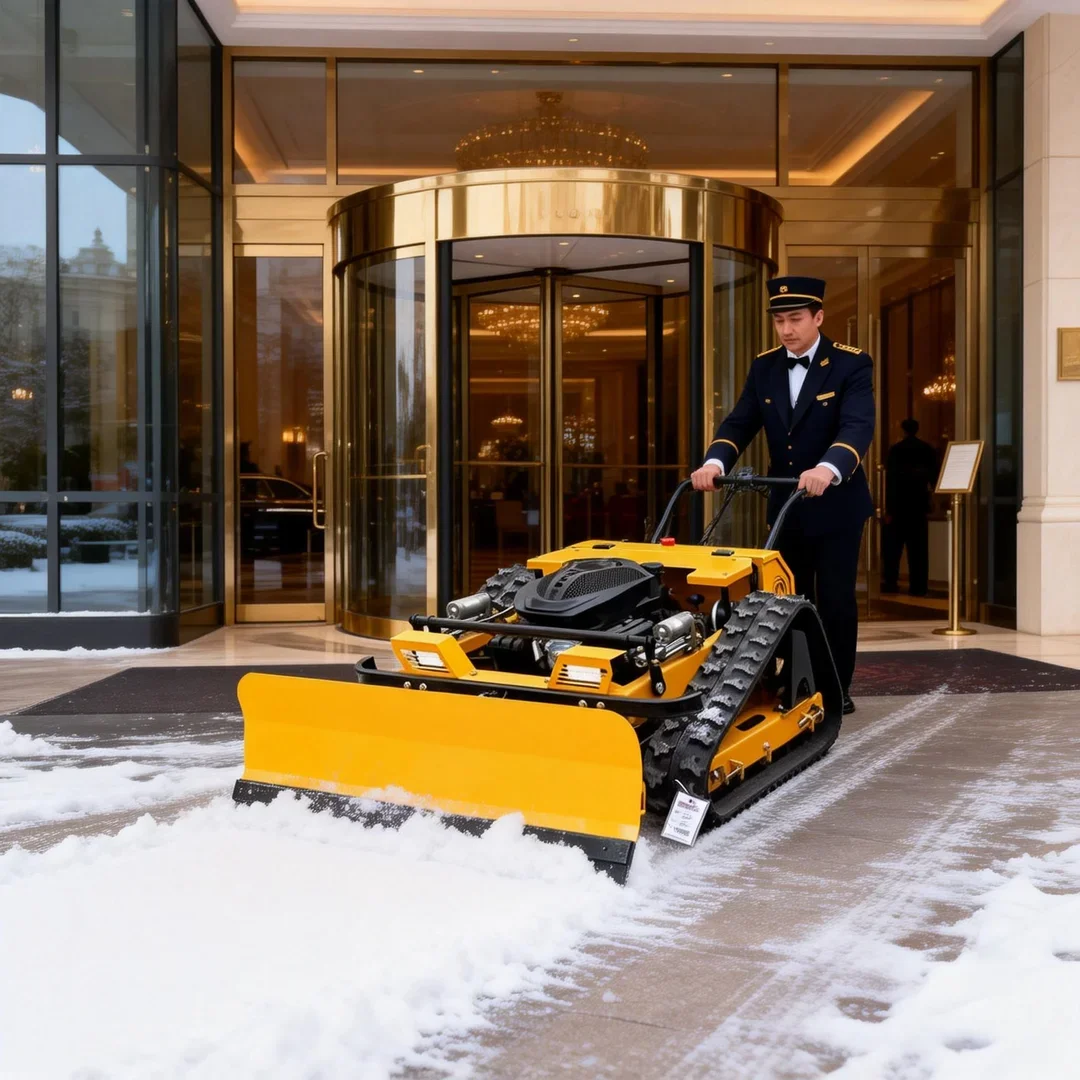 

Customized Self-propelled Tracked Lawn Mower - Remote-controlled With Snow Shovel For Outdoor Dry Grass Removal