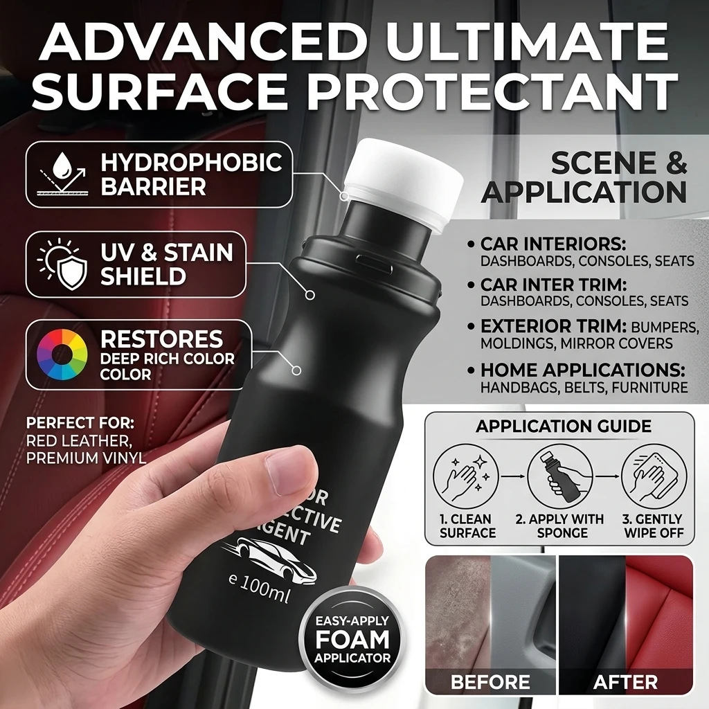 Car Rubber Seal Conditioner Noise Elimination & Restores Elasticity for Window, Door, Hood Seals, Prevents Leaks & Reduces Noise