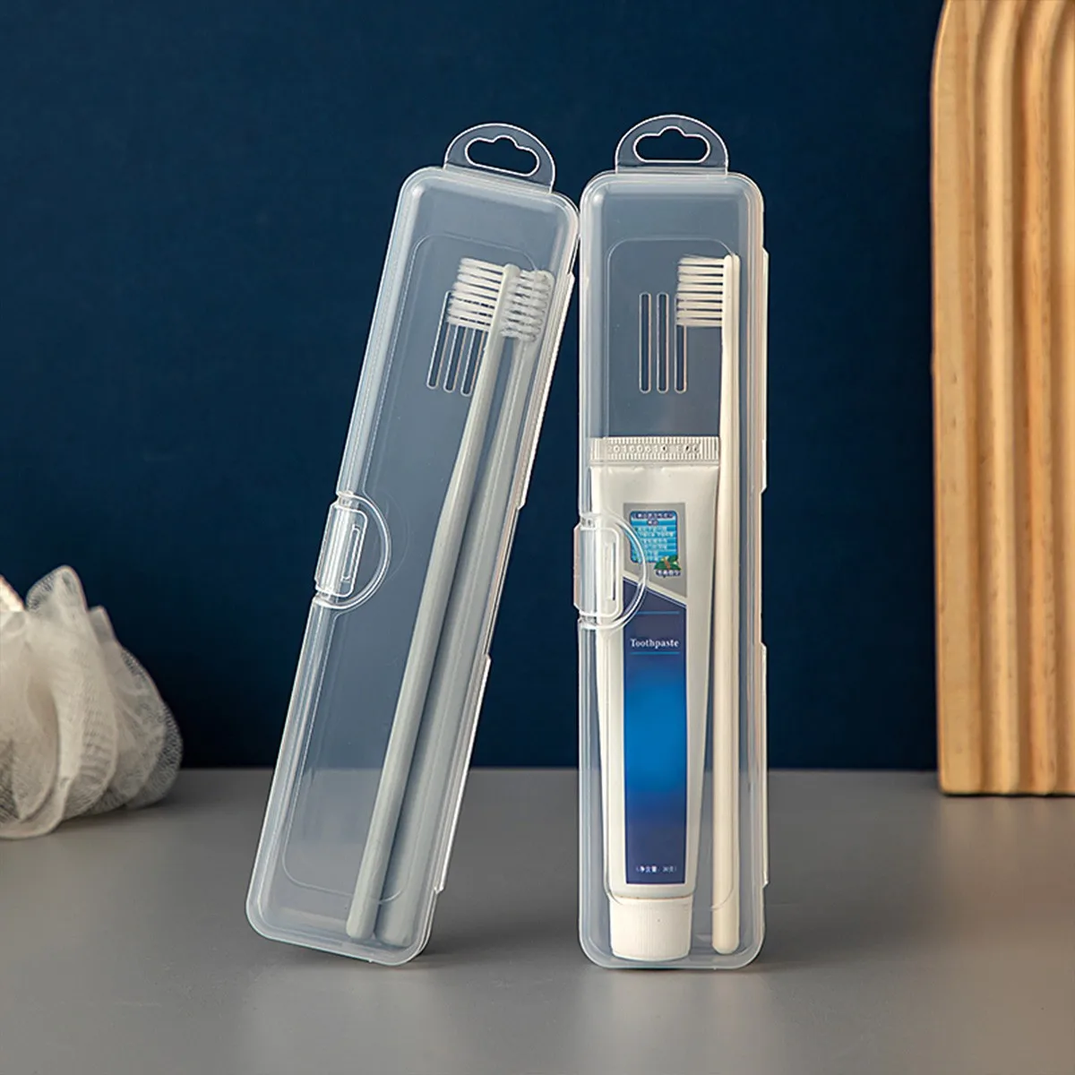 Toothbrush Box Transparent Organizer Case Travel Outdoor Portable Toothbrush Holder Plastic Toothpaste Box Storage Container