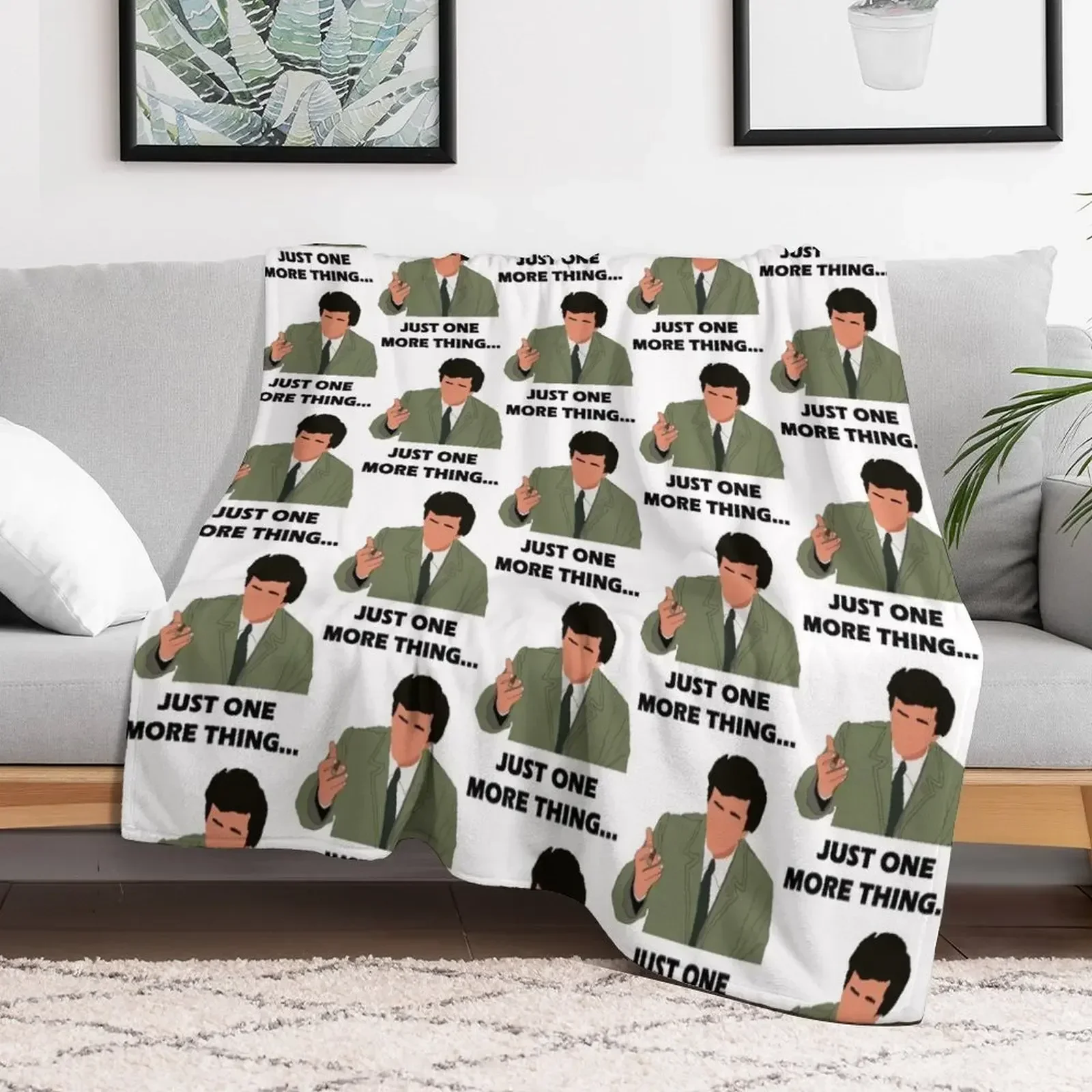 Columbo Just One More Thing (Black) Throw Blanket Moving blankets ands Beautifuls Personalized Gift Blankets