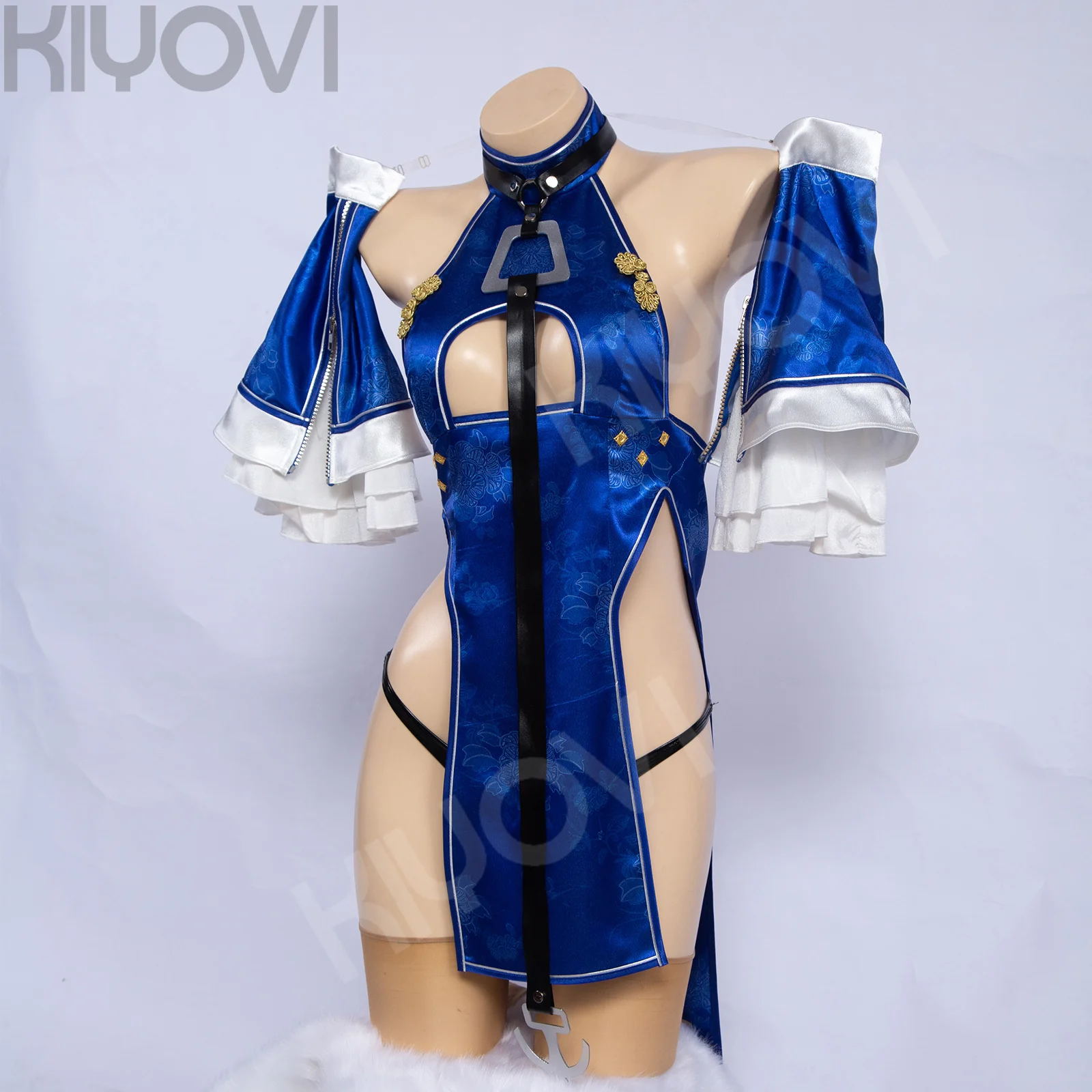 Azur Lane USS Anchorage Cheongsam sexy cosplay women high fork back zipper  costume fan art Cheongsam Sexy Dress female