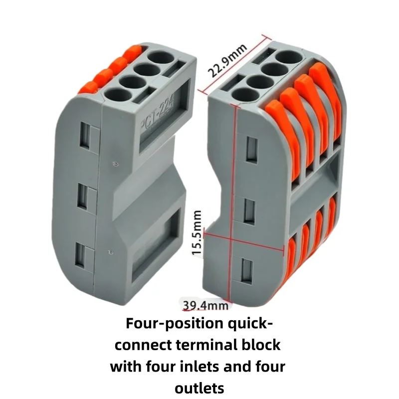 Accesorios para impresora 3D: conector de cable multifunción de dos posiciones, terminal de cableado rápido, con dos entradas y dos salidas
