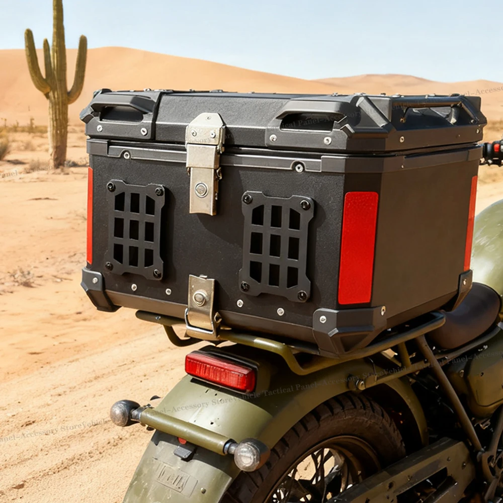 Pannello Molle per moto da 2 pezzi per deposito bagagliaio in acciaio al carbonio impermeabile tattico universale scatola laterale organizzatore archiviazione modulare