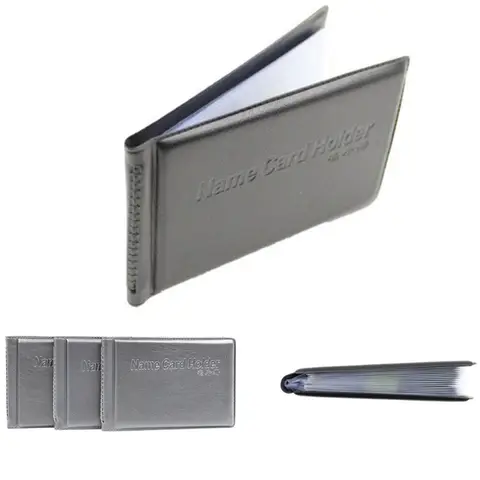 40 Cards PU Leather Business Card Holder Card Wallet Men Women Black ID Credit Card Holder Book Case Wallet For Credit Cards HOT