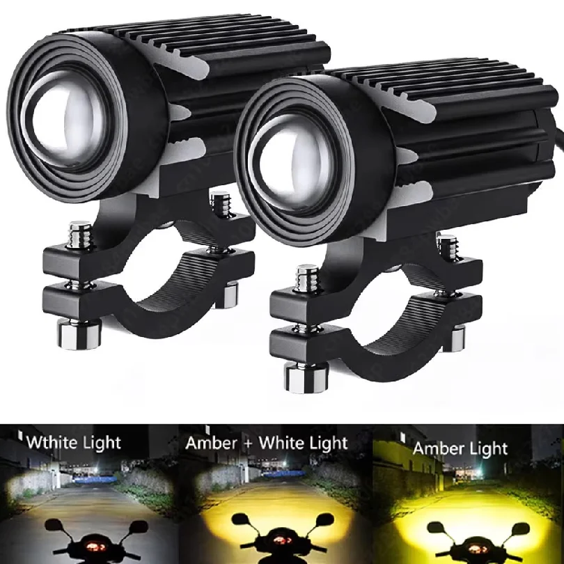 Motorcycle Light For Motorbike Off-road 4X4 Front Auxiliary 12000lm 6000k/3000k Super Bright Mini Driving Led Lights Headlight