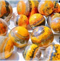Bumblebee Jasper Crystal Ball, Rare Gem, Chakra Healing Decoration, Sphere Gift