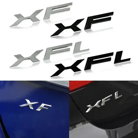 for ABS Black Silver Car Letter Rear Trunk Decals Emblem Badge For Jaguar XF XFL XE XEL XJI Logo Type S-Type F-Type Accessories
