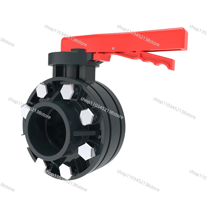 PVC Manual Plastic UPVC Butterfly Valve Lever Handle for General Application of Water and Acid