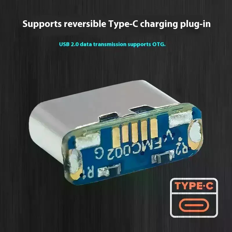 2Pcs Charging Port For PCB Soldering DIY Repair Adapter USB Connector Type C Female Jack 5Pin SMD SMT Type-C Socket