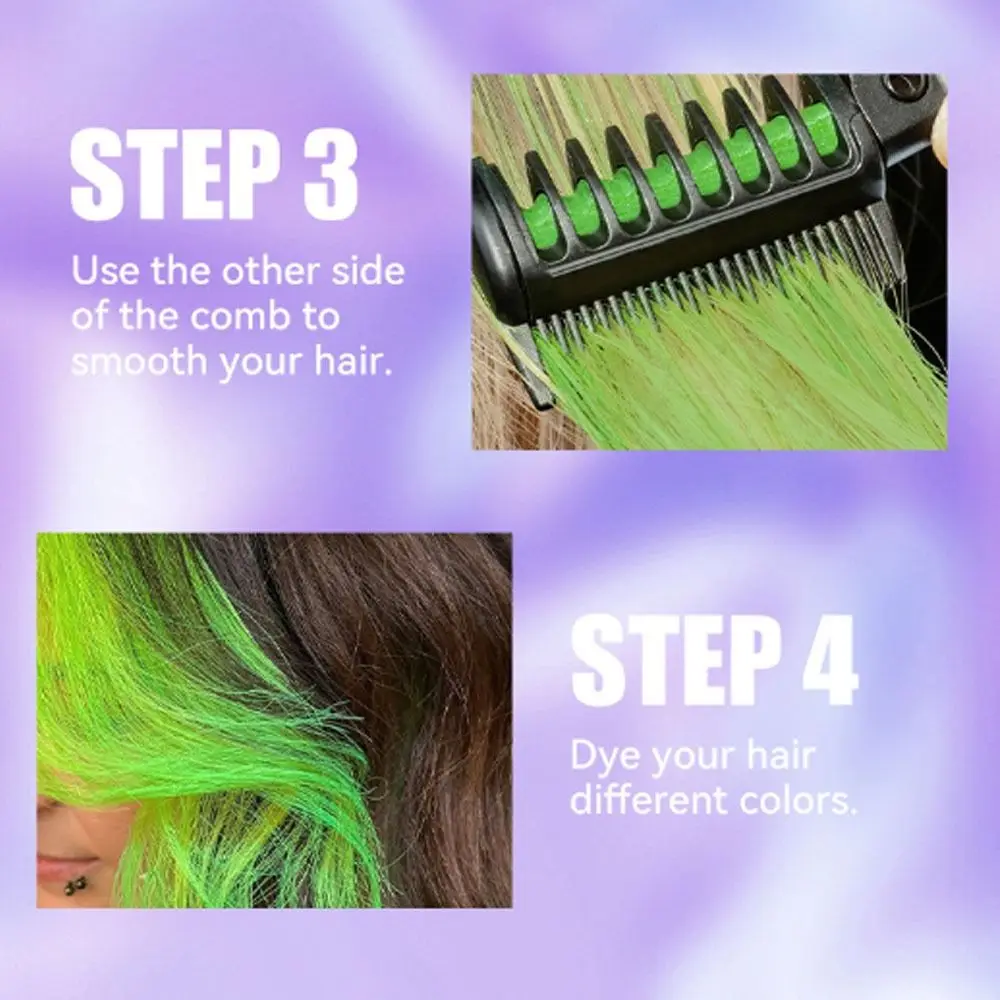 

Multicolor Color Hair Dyeing Comb Disposable Portable Colorful Hair Dye Comb Easy to Use Comb Hair Dye for Gray Hair Coverage