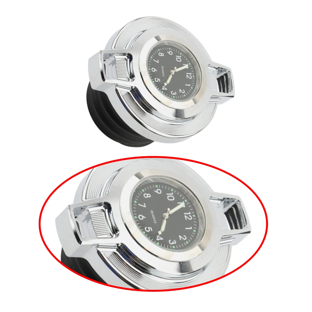 Motorcycle Fuel Gas Tank Oil Cap Cover With Dial Clock  For Harley Sportster XL Road King 1996-2022  Softail Dyna