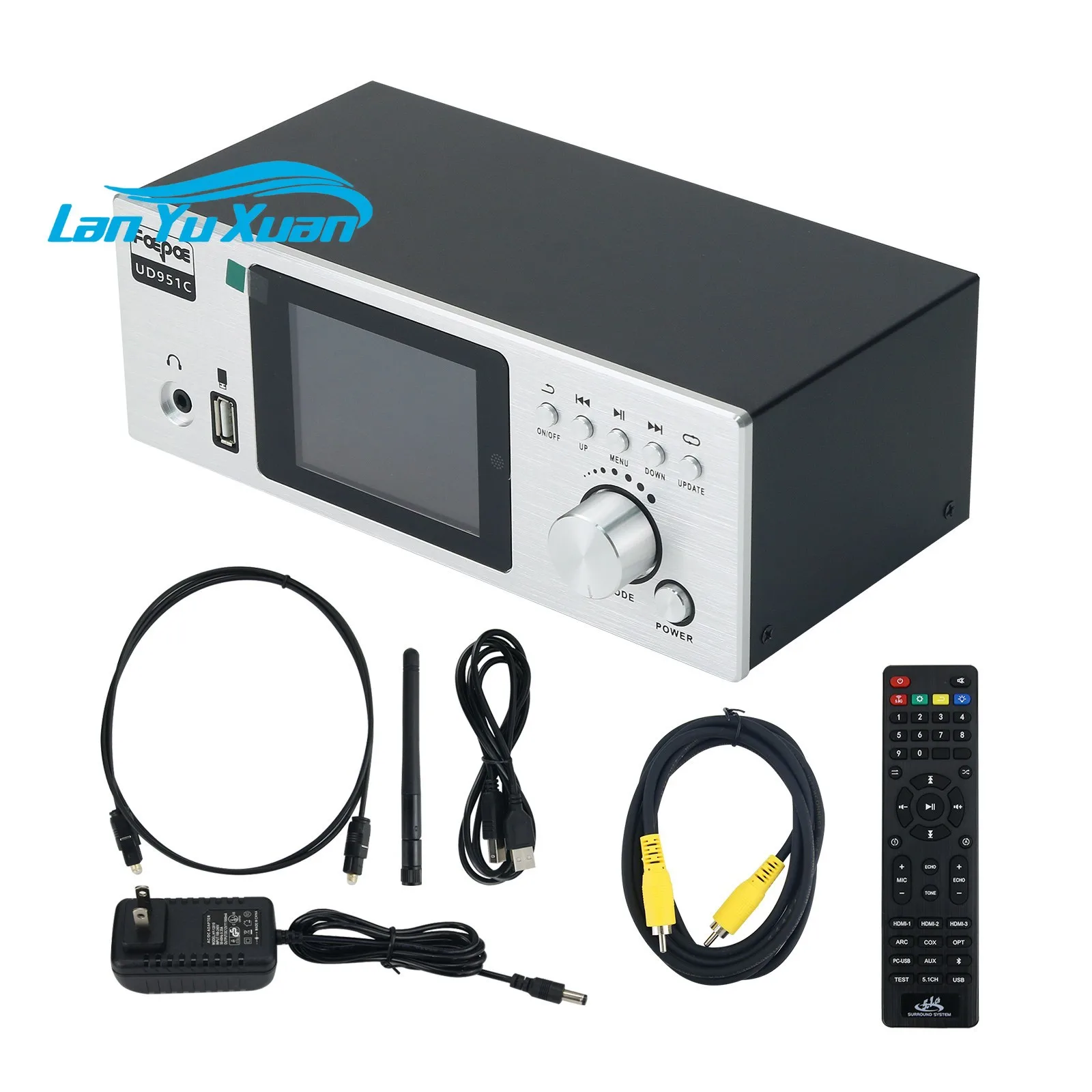 HiFiAMP UD951C-PRO+ Flagship Version DSD Digital Turntable Audio Decoder ES9038PRO DAC QCC5125 Support 5.8GHz Transmission