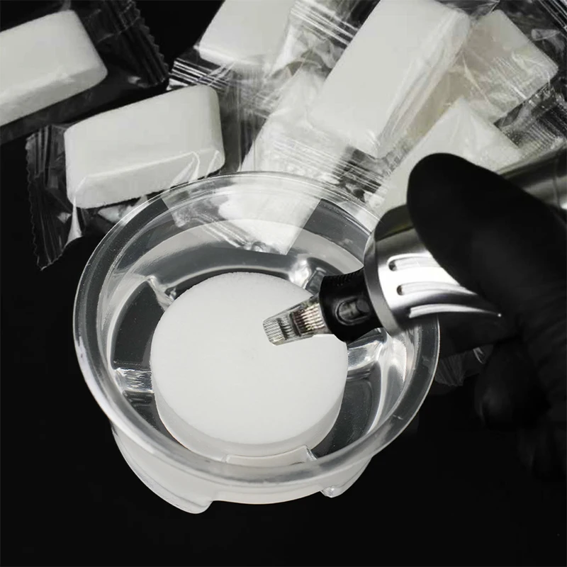 

New 20pcs Tattoo Disposable Dip Foam Sponge Caps Cups For Tattoo Needle And Tip Cartridge Dip Foam Cleaning Cup Tattoo Supplies