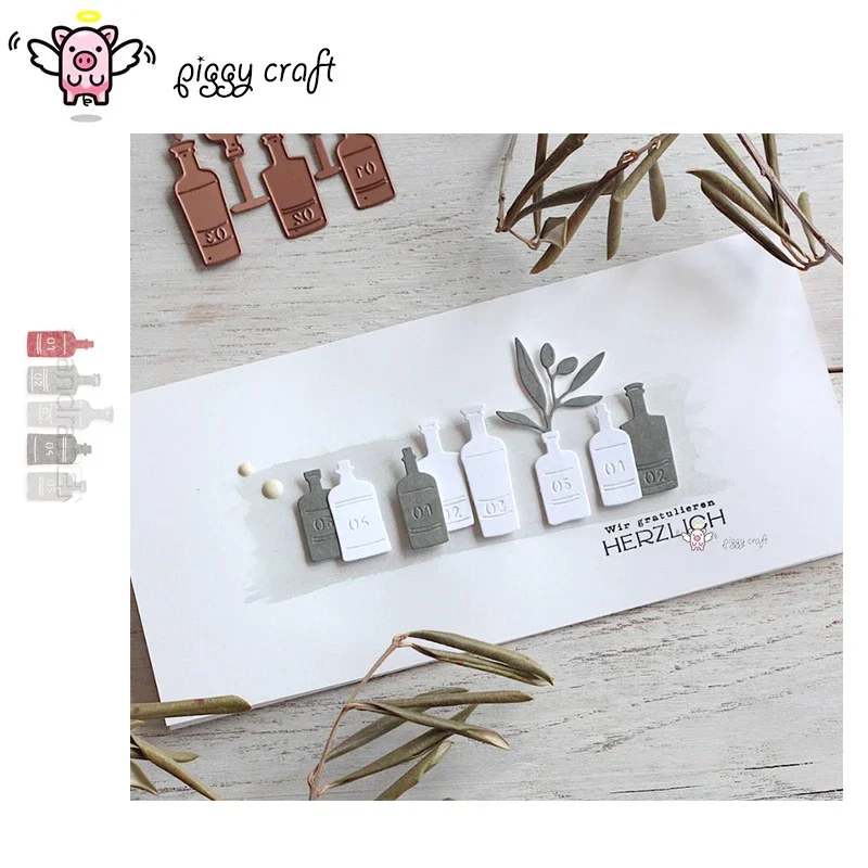 

Металлические вырубные формы Piggy Craft для декора бутылок, трафареты для скрапбукинга, ножи для вырезания, штампы, трафареты для бумаги