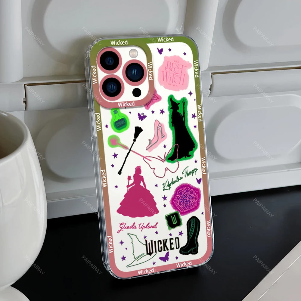 W-Wicked Part One Movie G-Glinda Phone Case for Samsung Galaxy S25 S24 S23 S22 S21 S20 FE Ultra Plus 4G 5G Luxury Gradient Matte