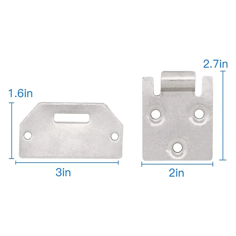 Golf Cart Seat Hinge Plate Set Silver Accessories For Ezgo TXT Medalist 1995-Up Gas/Electric Golf Buggies, 71610-G01 71609-G01