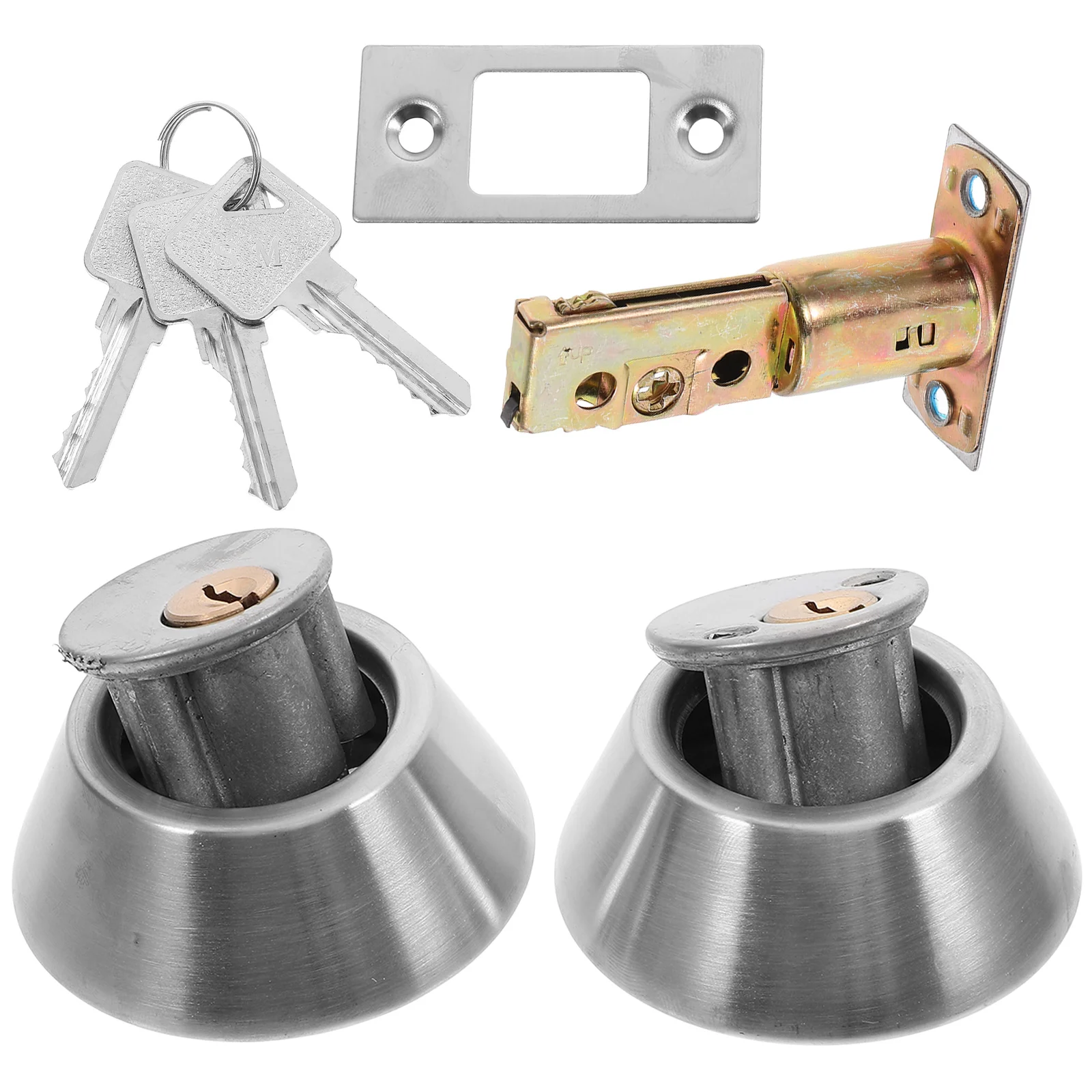Stainless Steel Double Sided Door Lock Double Opening Closing Hidden Dead Bolt Key Cylinder Door Locks Hardware