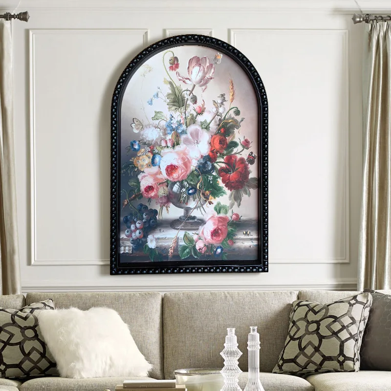 French American retro arched bathroom frame, vanity frame