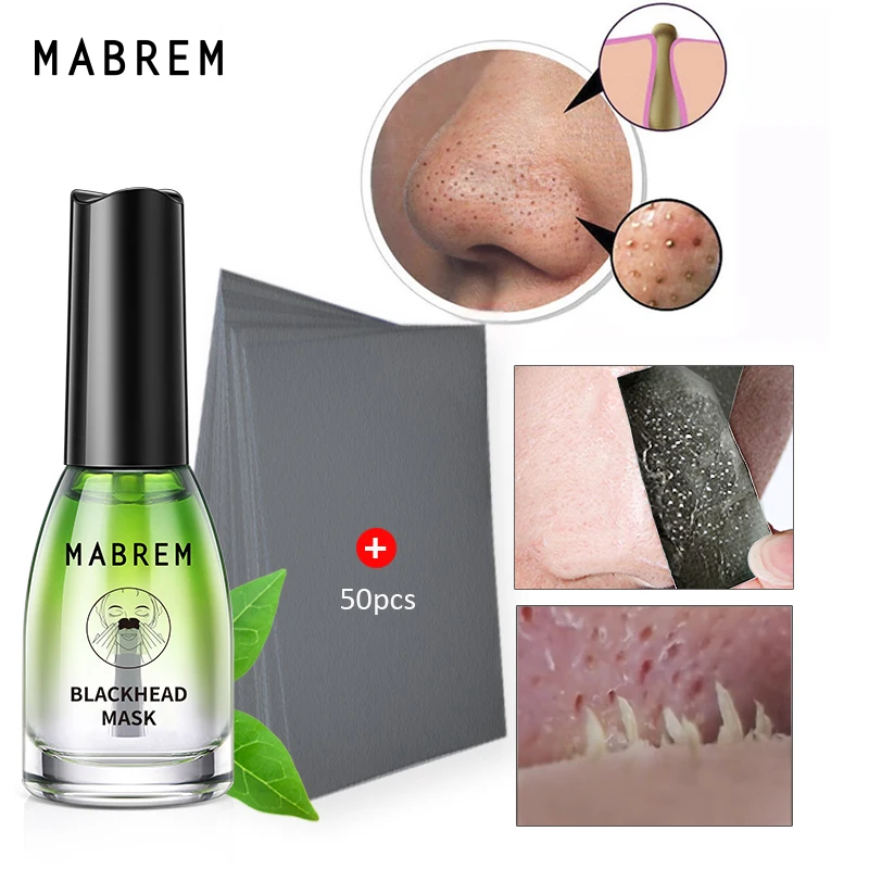 MABREM Remove Blackhead Mask Nasal Membrane Skin Care Products Bamboo Charcoal Gentle Pore-shrinking Nose Patch Deep Cleansing