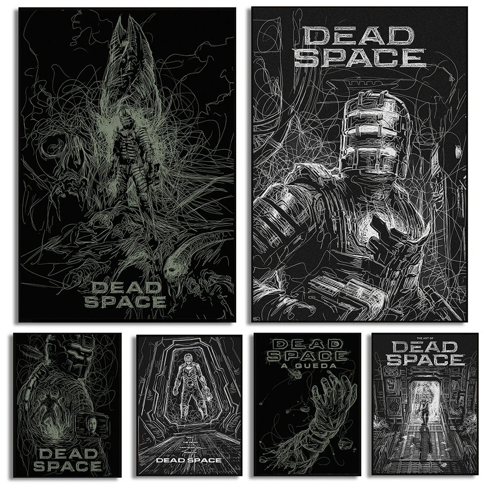 Video Game Dead Space Poster Darkness Style Isaac Clarke Prints Canvas Painting Dead Space Wall Art Pictures Home Room Decor