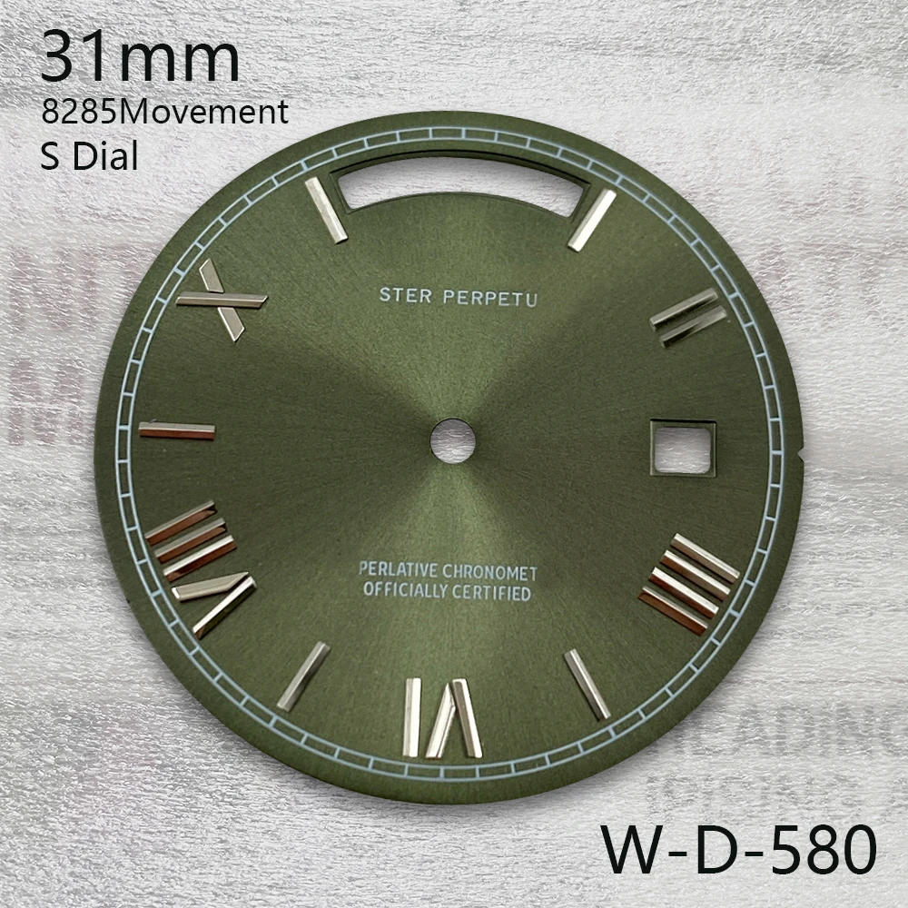 31mm Day And Date Rome S Dial Fit 8285 Movement Sunray High-Quality Sunburst Dial For Date just Watch Modification Accessories
