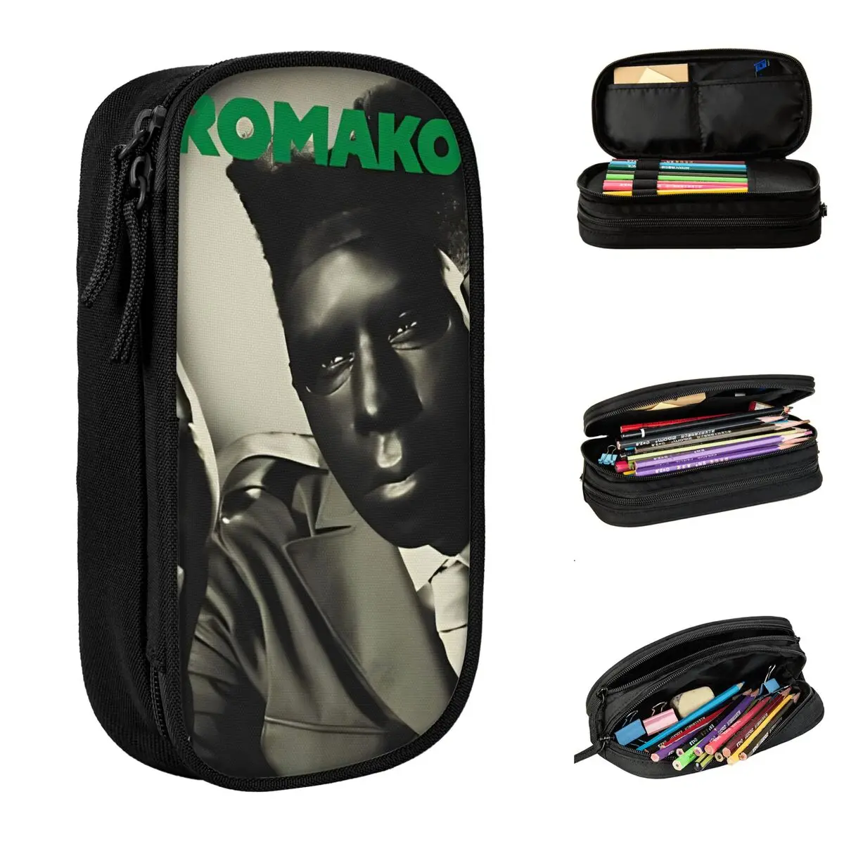 Chromakopia Album Tour Hip Hop Pencil Case Fashion Pen Bags Girl Boy Big Capacity Office Gift Pencil Pouch