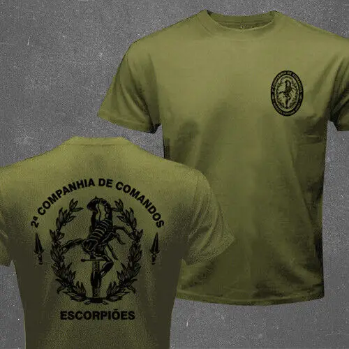 Portugal Portuguese Army Special Forces 2nd Commando Battalion Scorpio T-shirt Short Sleeve Casual