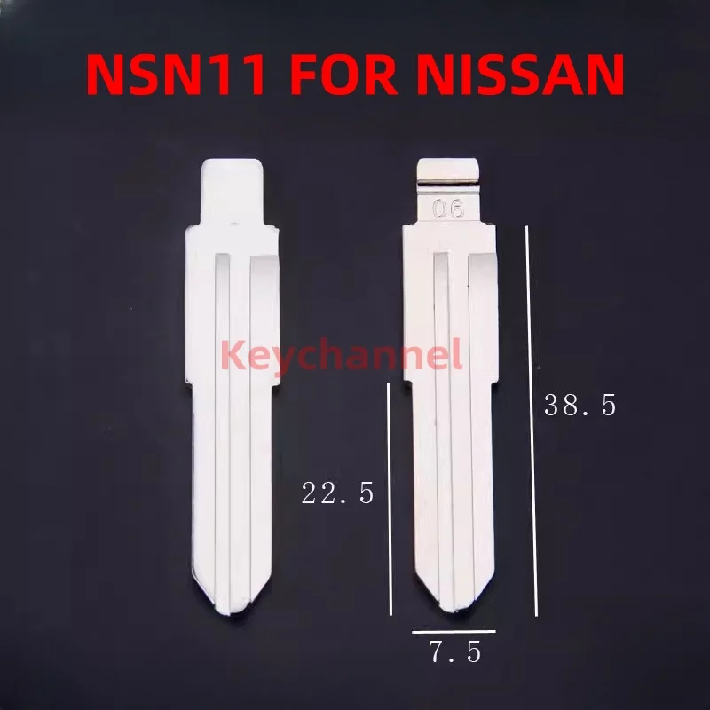 Keychel 10 SZTUK NSN11 Pusty kluczyk samochodowy 06 #   KD Flip Key Blade do KEYDIY Xhorse Fob do Nissan Micra Terrano Vanette Cedric Subaru